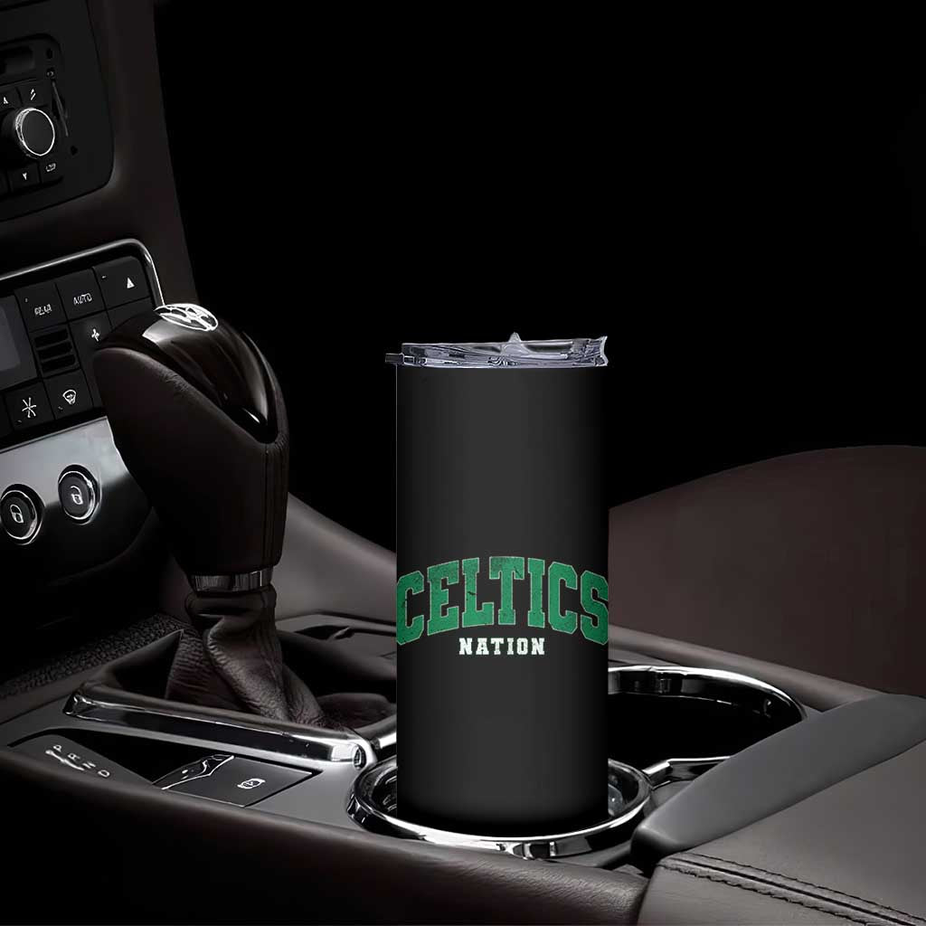 Celtic Nation Skinny Tumbler Sports Varsity Aesthetic Letters Cap