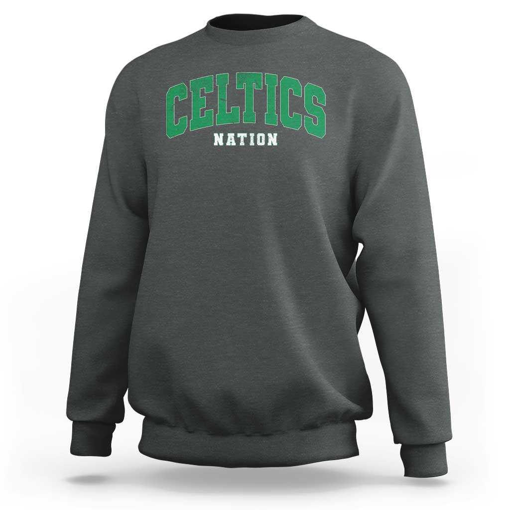 Celtic Nation Sweatshirt Sports Varsity Aesthetic Letters Cap