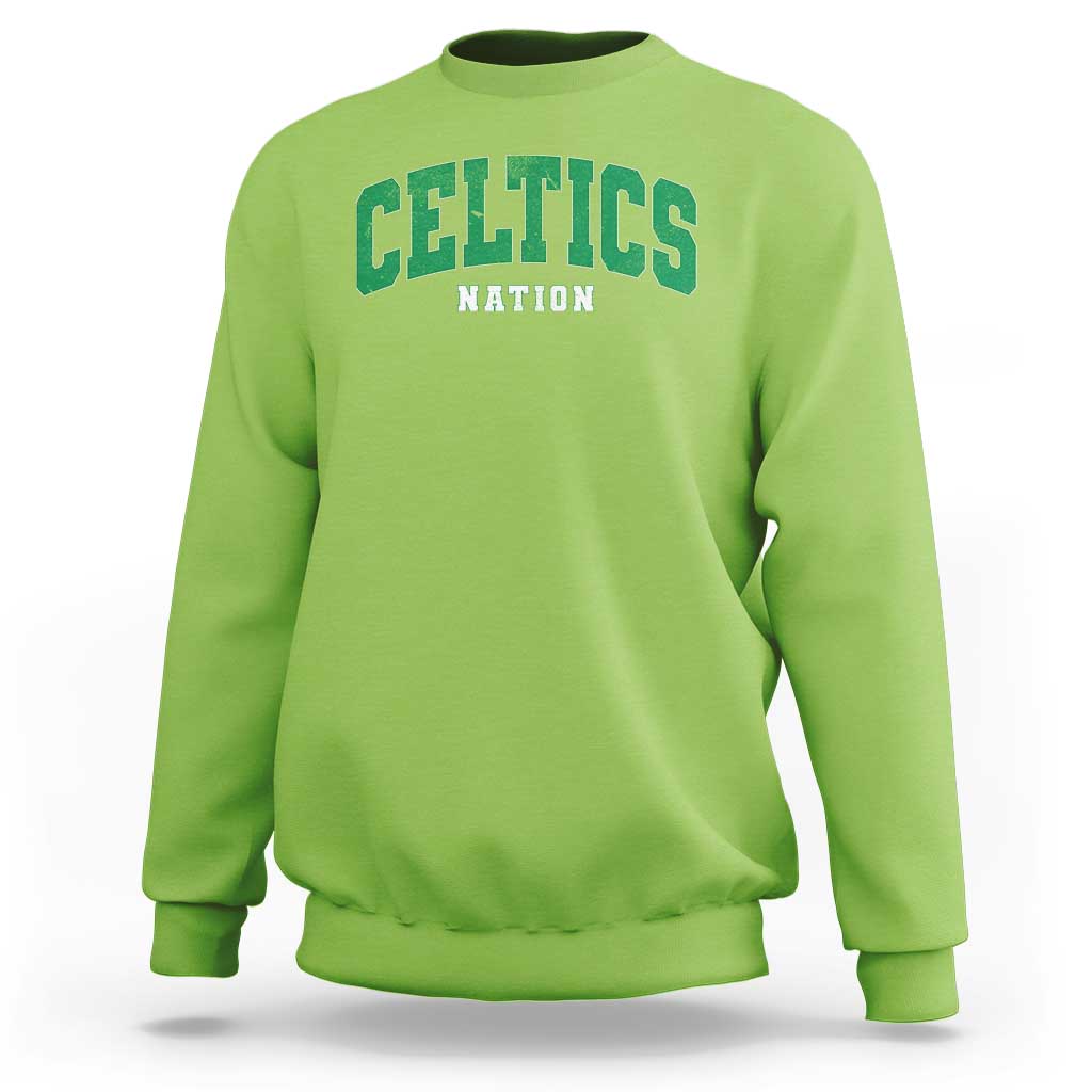 Celtic Nation Sweatshirt Sports Varsity Aesthetic Letters Cap