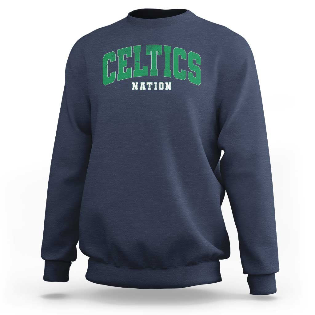 Celtic Nation Sweatshirt Sports Varsity Aesthetic Letters Cap