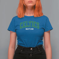 Celtic Nation T Shirt For Women Sports Varsity Aesthetic Letters Cap