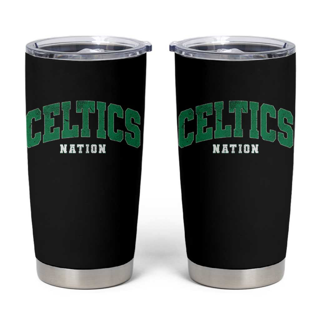 Celtic Nation Tumbler Cup Sports Varsity Aesthetic Letters Cap