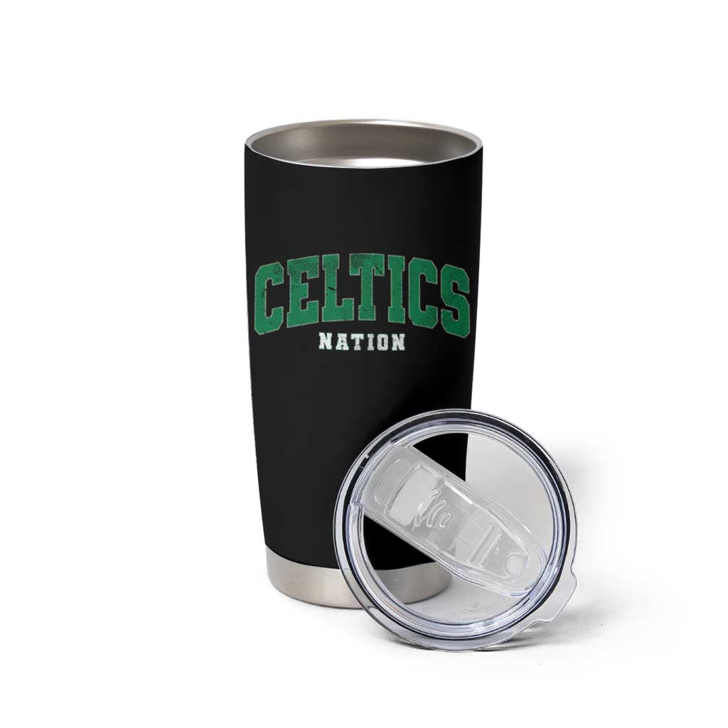 Celtic Nation Tumbler Cup Sports Varsity Aesthetic Letters Cap