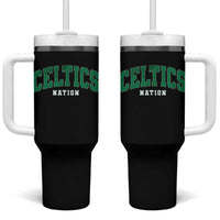 Celtic Nation Tumbler With Handle Sports Varsity Aesthetic Letters Cap