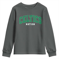Celtic Nation Youth Sweatshirt Sports Varsity Aesthetic Letters Cap