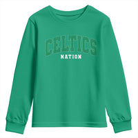 Celtic Nation Youth Sweatshirt Sports Varsity Aesthetic Letters Cap