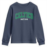 Celtic Nation Youth Sweatshirt Sports Varsity Aesthetic Letters Cap