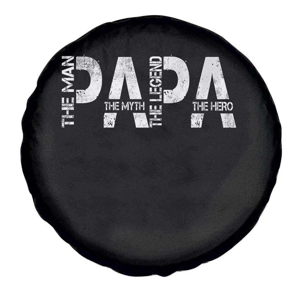 Papa The Man The Myth The Legend The Hero Spare Tire Cover Fathers Day Gift