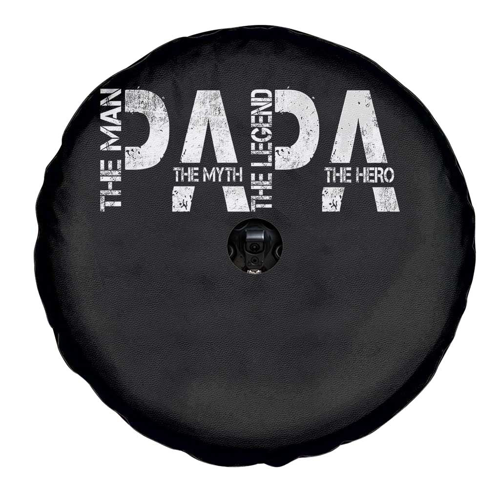 Papa The Man The Myth The Legend The Hero Spare Tire Cover Fathers Day Gift