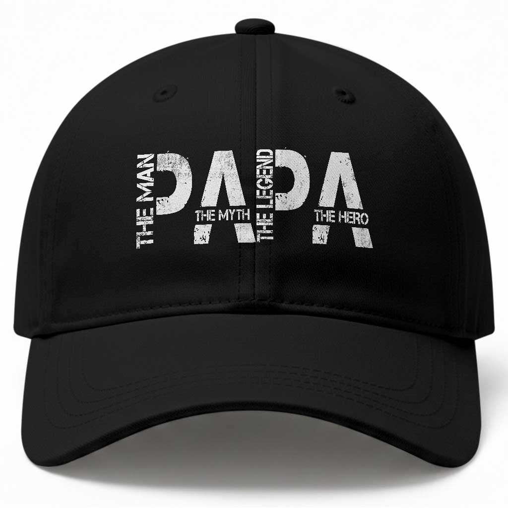 Papa The Man The Myth The Legend The Hero Baseball Cap Fathers Day Gift