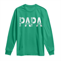 Papa The Man The Myth The Legend The Hero Long Sleeve Shirt Fathers Day Gift