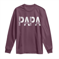 Papa The Man The Myth The Legend The Hero Long Sleeve Shirt Fathers Day Gift