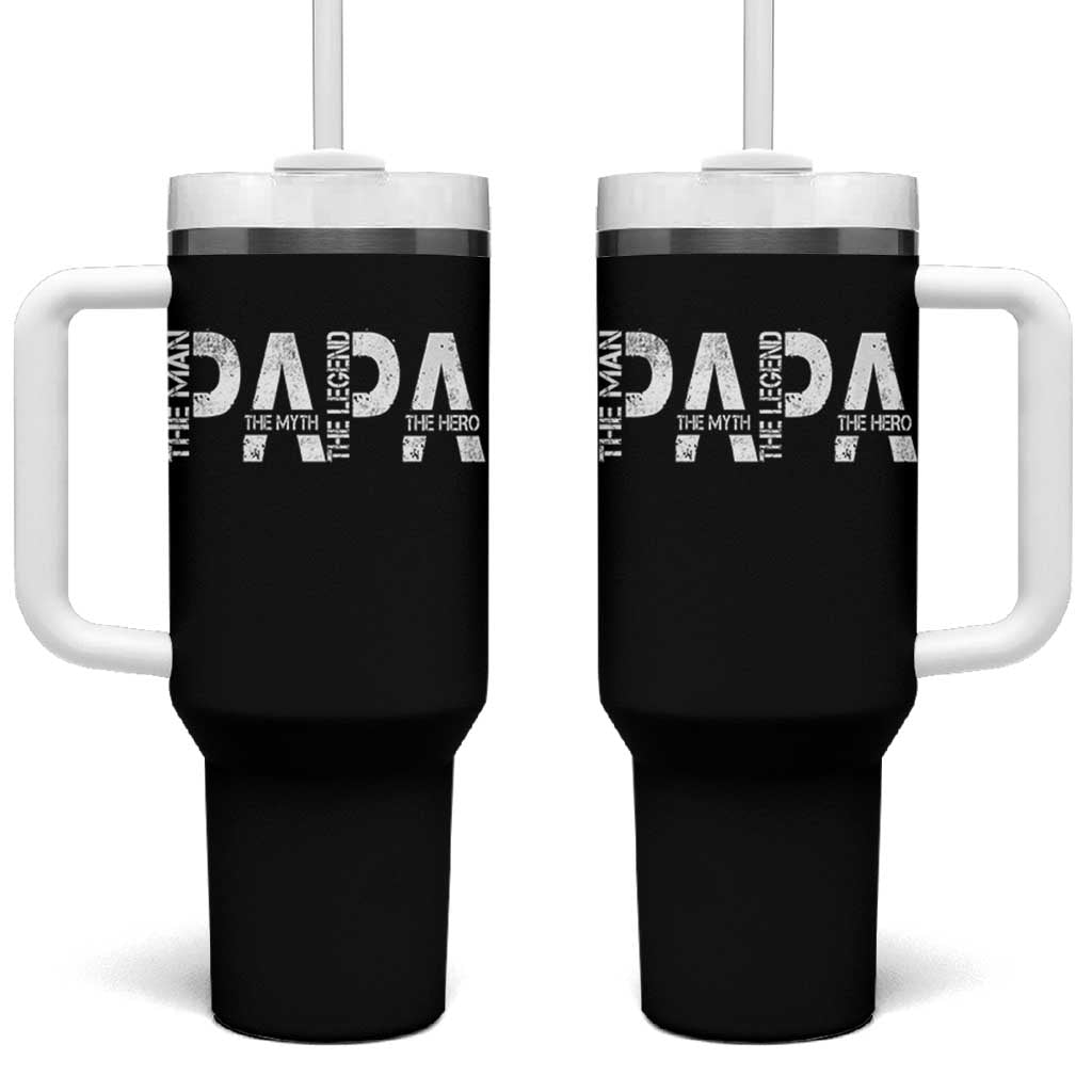Papa The Man The Myth The Legend The Hero Tumbler With Handle Fathers Day Gift