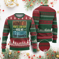Admit It You Will Low key Miss Me 67 Times This Summer Ugly Christmas Sweater Last Day Six Seven Meme
