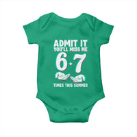 Admit It You'll Miss Me 67 Times This Summer Baby Onesie Funny Last Day of School Six Seven Meme