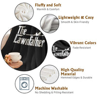 The Lawnfather Throw Blanket Lawn Mowing Dad Gardening Fathers Day
