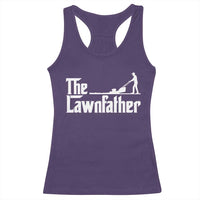 The Lawnfather Racerback Tank Top Lawn Mowing Dad Gardening Fathers Day