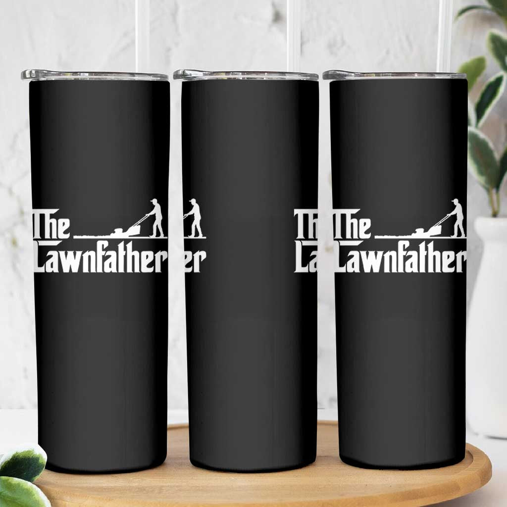 The Lawnfather Skinny Tumbler Lawn Mowing Dad Gardening Fathers Day
