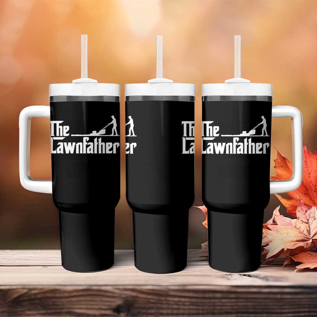 The Lawnfather Tumbler With Handle Lawn Mowing Dad Gardening Fathers Day