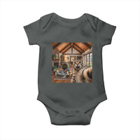 Cat Selfie with Man Funny Cat Dad Baby Onesie