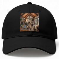 Cat Selfie with Man Funny Cat Dad Baseball Cap
