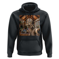 Cat Selfie with Man Funny Cat Dad Hoodie