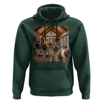 Cat Selfie with Man Funny Cat Dad Hoodie