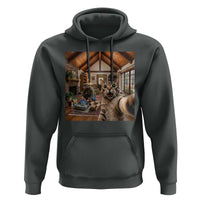Cat Selfie with Man Funny Cat Dad Hoodie