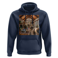 Cat Selfie with Man Funny Cat Dad Hoodie
