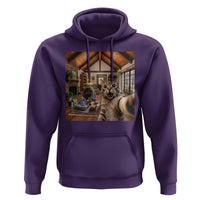 Cat Selfie with Man Funny Cat Dad Hoodie