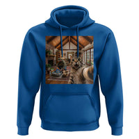 Cat Selfie with Man Funny Cat Dad Hoodie