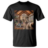 Cat Selfie with Man Funny Cat Dad T Shirt