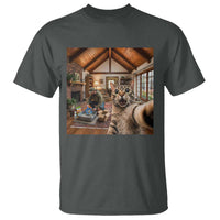 Cat Selfie with Man Funny Cat Dad T Shirt