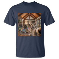 Cat Selfie with Man Funny Cat Dad T Shirt
