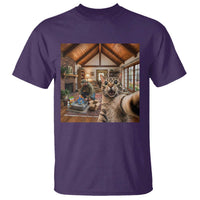 Cat Selfie with Man Funny Cat Dad T Shirt