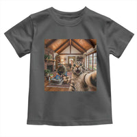 Cat Selfie with Man Funny Cat Dad Toddler T Shirt
