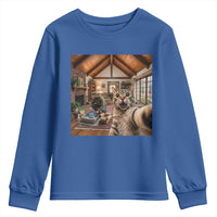 Cat Selfie with Man Funny Cat Dad Youth Sweatshirt