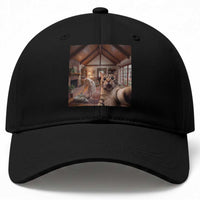 Cat Selfie with Woman Funny Cat Mom Baseball Cap