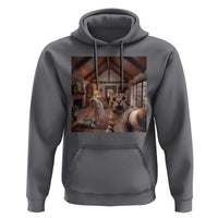 Cat Selfie with Woman Funny Cat Mom Hoodie