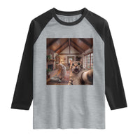 Cat Selfie with Woman Funny Cat Mom Raglan Shirt