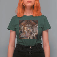 Cat Selfie with Woman Funny Cat Mom T Shirt For Women