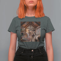 Cat Selfie with Woman Funny Cat Mom T Shirt For Women