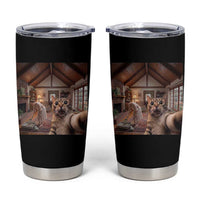Cat Selfie with Woman Funny Cat Mom Tumbler Cup