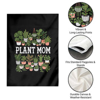 Plant Mom Garden Flag Funny Plant Lady Mama Floral Garden