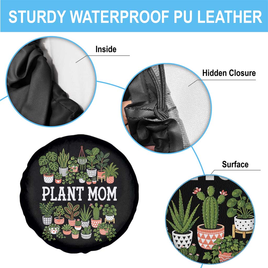 Plant Mom Spare Tire Cover Funny Plant Lady Mama Floral Garden
