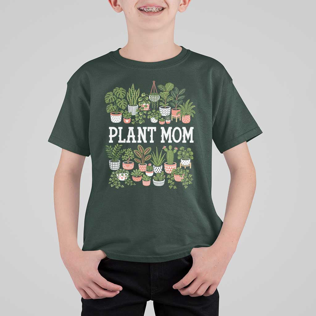 Plant Mom T Shirt For Kid Funny Plant Lady Mama Floral Garden