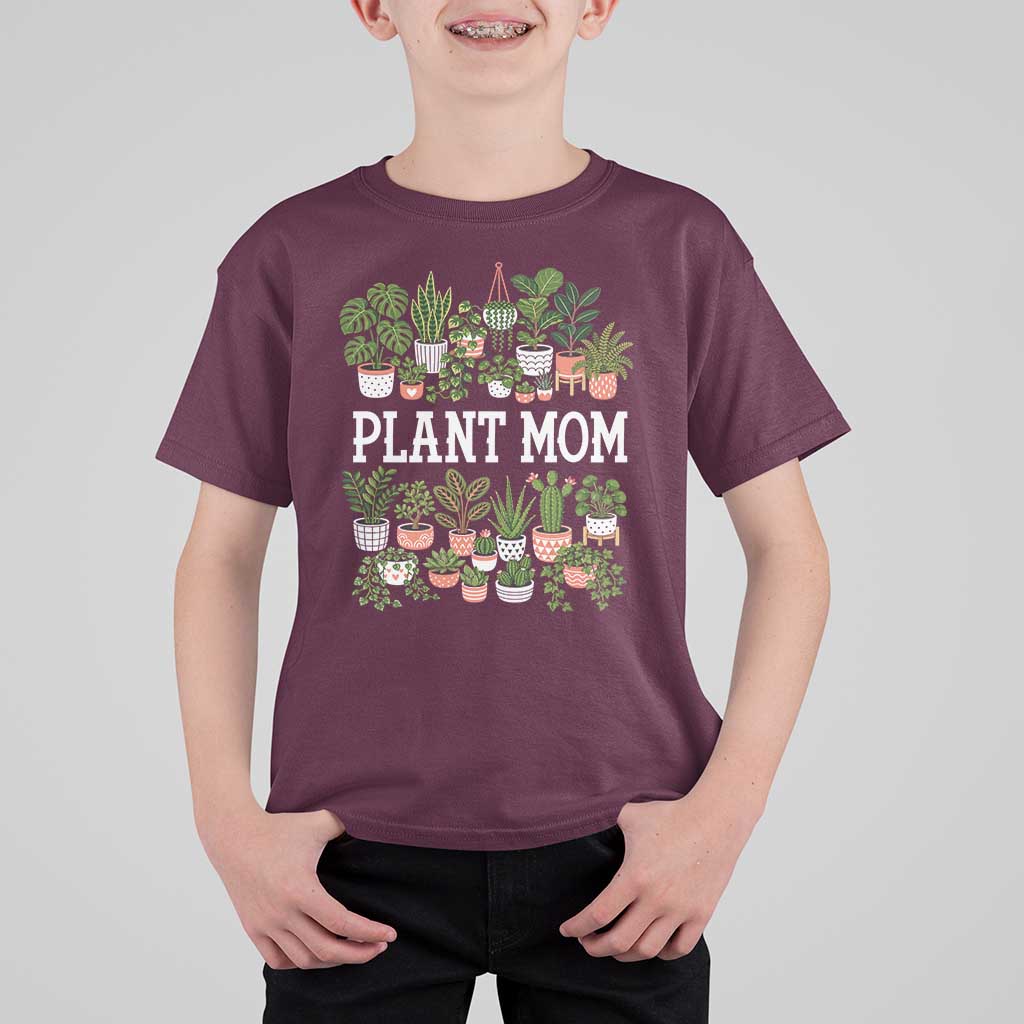 Plant Mom T Shirt For Kid Funny Plant Lady Mama Floral Garden