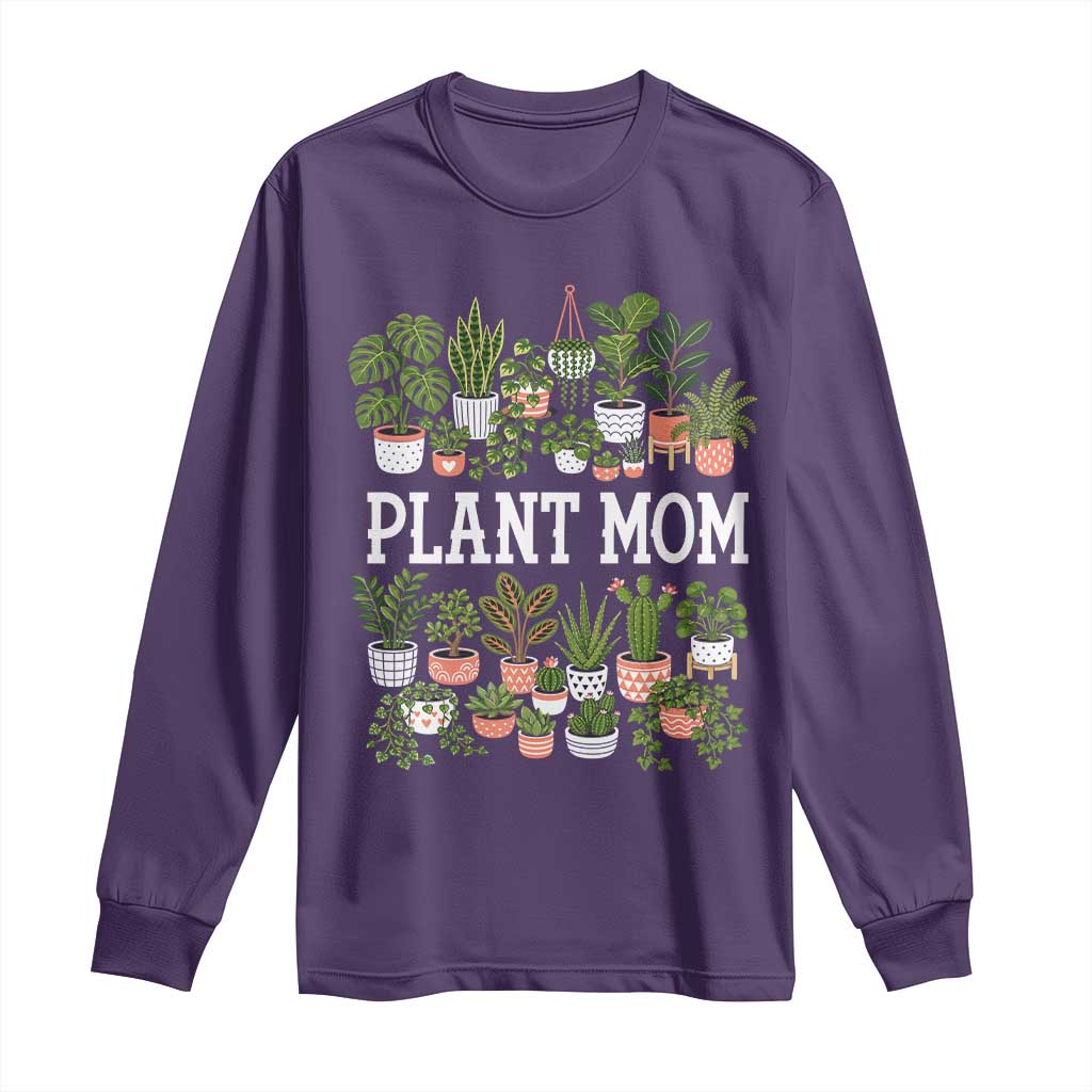 Plant Mom Long Sleeve Shirt Funny Plant Lady Mama Floral Garden