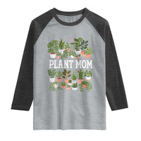 Plant Mom Raglan Shirt Funny Plant Lady Mama Floral Garden