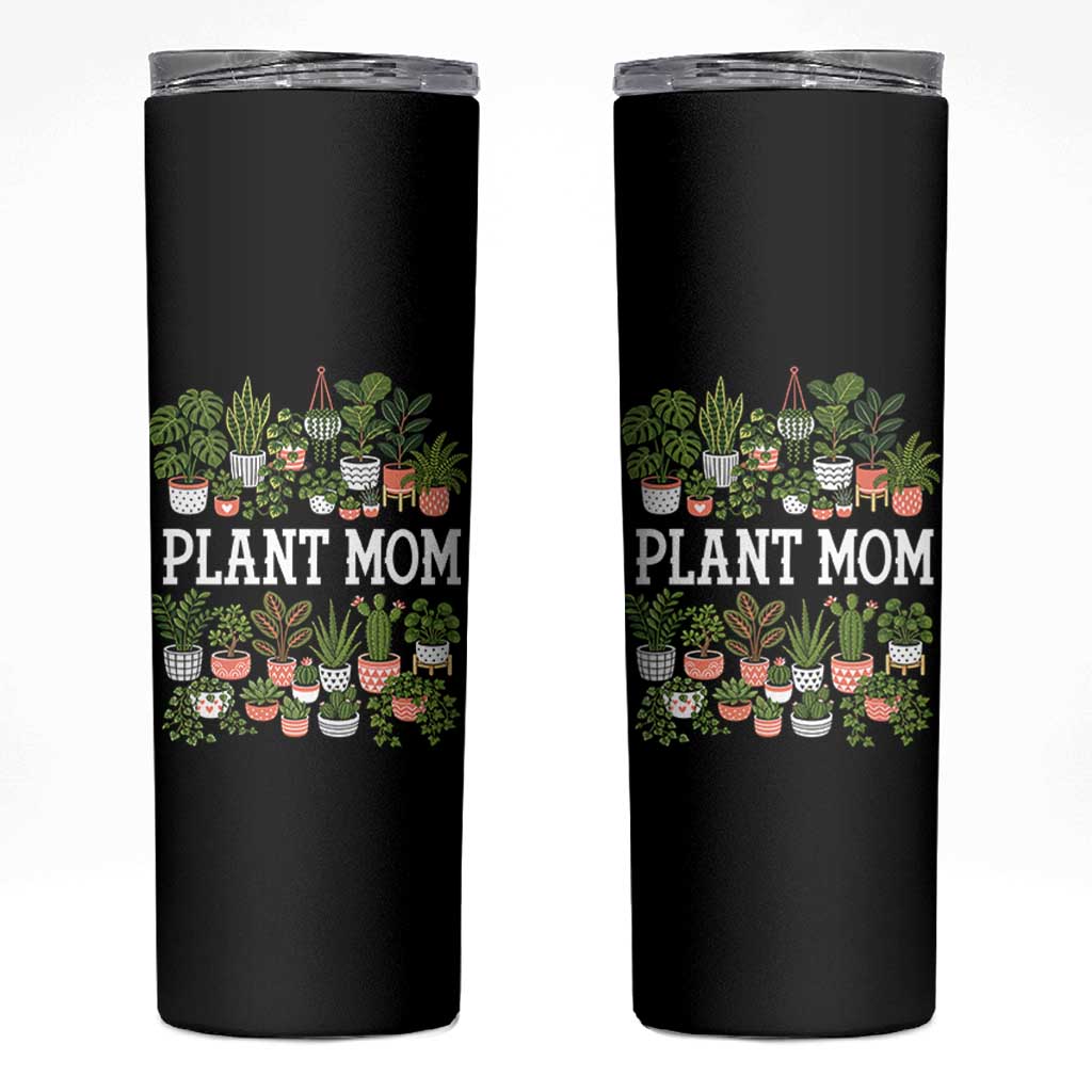 Plant Mom Skinny Tumbler Funny Plant Lady Mama Floral Garden
